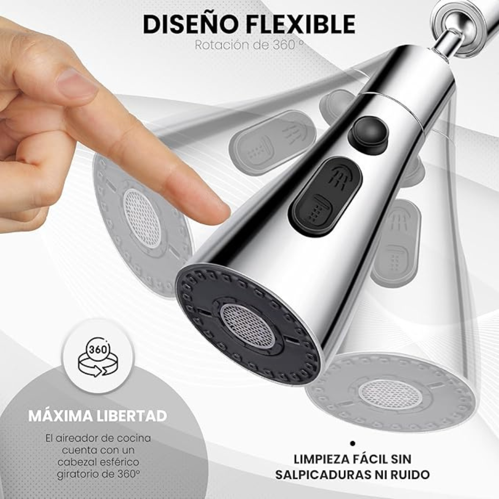 GrifoFlex™ | Adaptador giratorio 360° Multifuncional